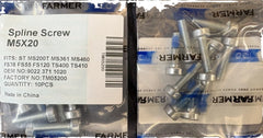 10 Pack Spline Screw M5x20 For Stihl Chainsaws 9022 371 1020 for Stihl