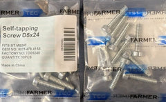 10 Pack Self Tapping Screw D5x24 MM For Stihl Chainsaws 9075 478 4155