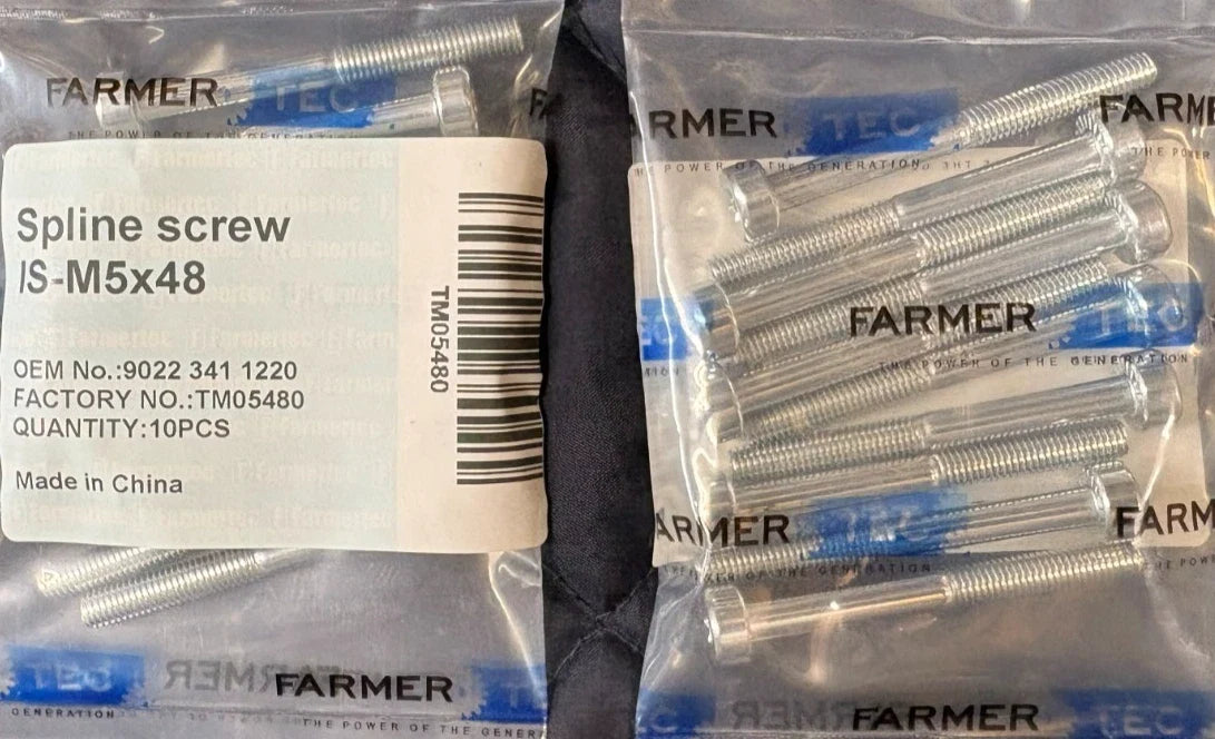 10 Pack Spline Screw M5x48MM For Stihl Chainsaws 9022 341 1220